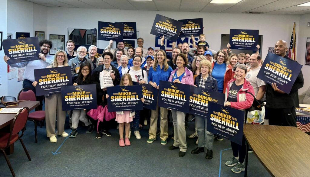Amalia Duarte and Mikie Sherrill at the Morris County Democratic Committee Headquarters Amalia Duarte and Mikie Sherrill at the Morris County Democratic Committee Headquarters