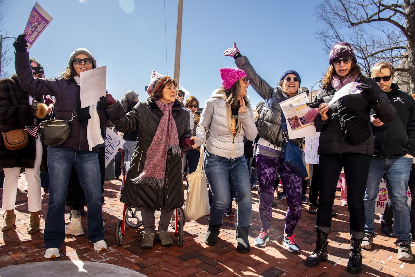 Women's Day/Anti-Trump Protest, NJ at the Municipal Building.  March 8, 2025